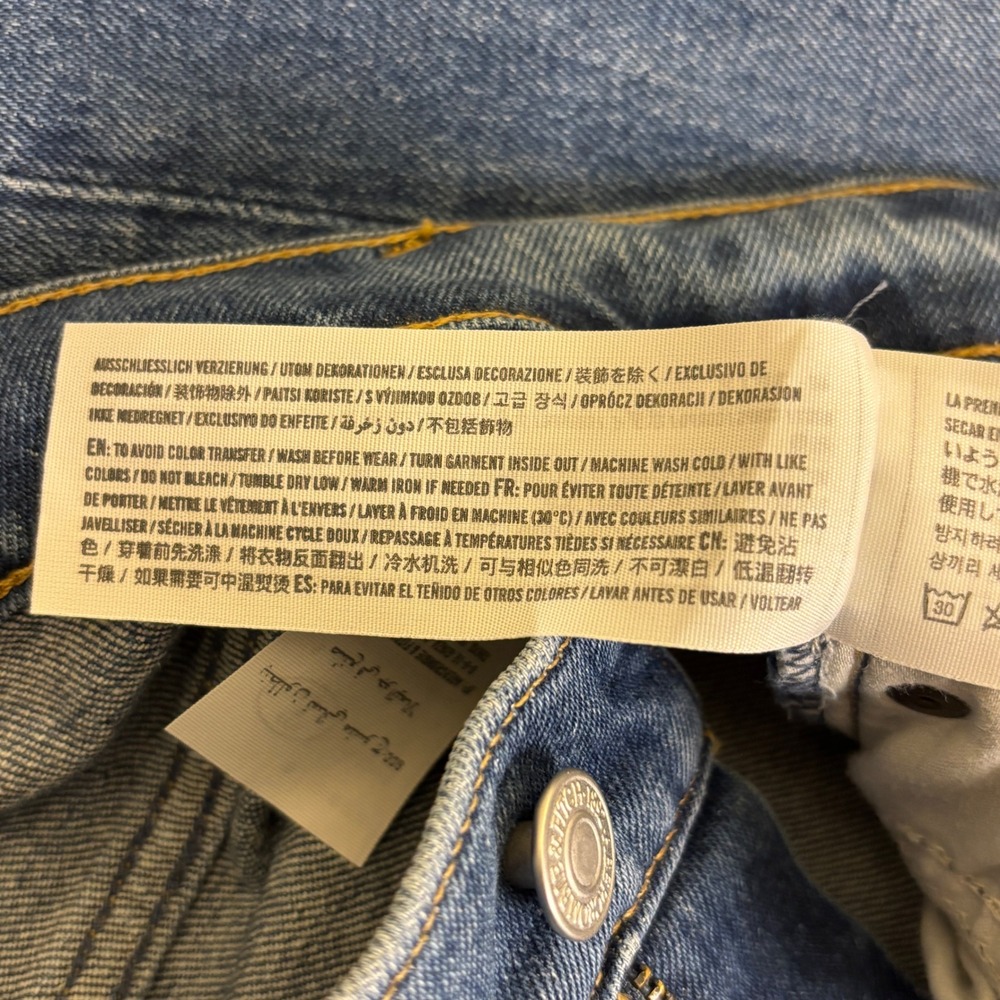 ABERCROMBIE & FITCH Ultra High Rise 70s Flare Jeans Dark Wash Blue Women Size 26 - Picture 14 of 14